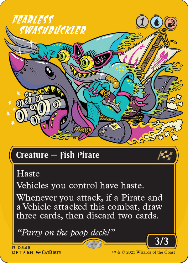Fearless Swashbuckler (Borderless) (First-Place Foil) (DFT-545) - Aetherdrift Foil