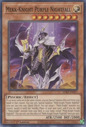 Mekk-Knight Purple Nightfall (SDBT-EN017) - Structure Deck: Beware of Traptrix 1st Edition