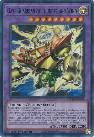 Gate Guardian of Thunder and Wind (MAZE-EN004) - Maze of Memories 1st Edition