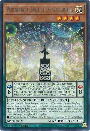Performapal Duelist Extraordinaire (MAZE-EN024) - Maze of Memories 1st Edition