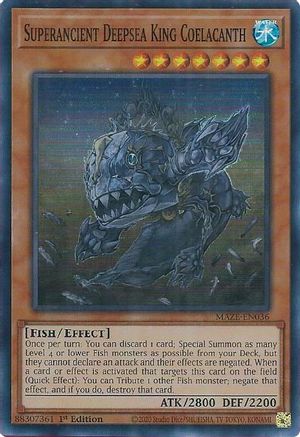 Superancient Deepsea King Coelacanth (MAZE-EN036) - Maze of Memories 1st Edition