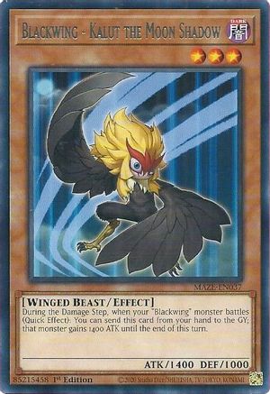 Blackwing - Kalut the Moon Shadow (MAZE-EN037) - Maze of Memories 1st Edition
