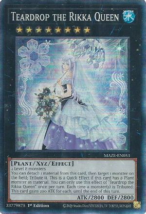 Teardrop the Rikka Queen (CR) (MAZE-EN053) - Maze of Memories 1st Edition