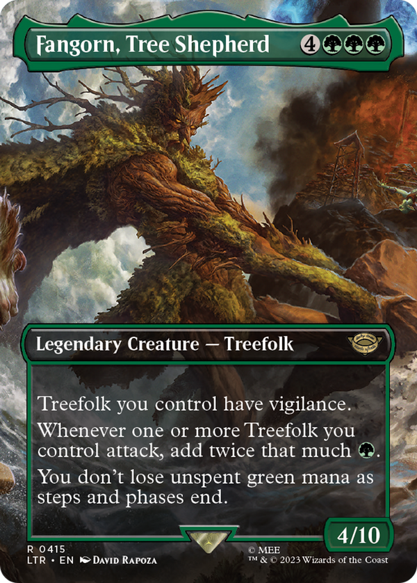 Fangorn, Tree Shepherd (Borderless) (LTR-415) - The Lord of the Rings: Tales of Middle-earth Foil