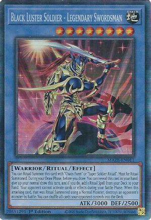 Black Luster Soldier - Legendary Swordsman (CR) (MAZE-EN011) - Maze of Memories 1st Edition