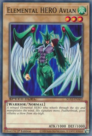 Elemental HERO Avian (SGX3-ENA02) - Speed Duel GX: Duelists of Shadows 1st Edition