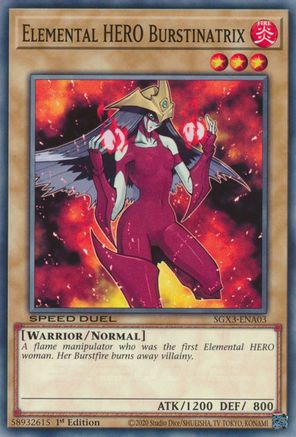 Elemental HERO Burstinatrix (SGX3-ENA03) - Speed Duel GX: Duelists of Shadows 1st Edition