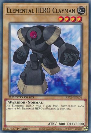 Elemental HERO Clayman (SGX3-ENA04) - Speed Duel GX: Duelists of Shadows 1st Edition