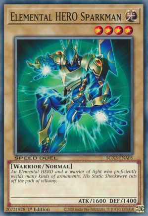 Elemental HERO Sparkman (SGX3-ENA05) - Speed Duel GX: Duelists of Shadows 1st Edition