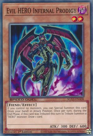 Evil HERO Infernal Prodigy (SGX3-ENA08) - Speed Duel GX: Duelists of Shadows 1st Edition
