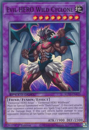 Evil HERO Wild Cyclone (SGX3-ENA23) - Speed Duel GX: Duelists of Shadows 1st Edition