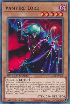 Vampire Lord (SGX3-ENC05) - Speed Duel GX: Duelists of Shadows 1st Edition