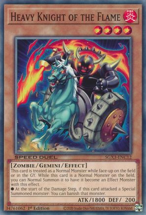Heavy Knight of the Flame (SGX3-ENC12) - Speed Duel GX: Duelists of Shadows 1st Edition