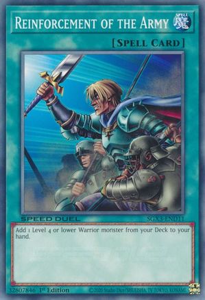 Reinforcement of the Army (SGX3-END11) - Speed Duel GX: Duelists of Shadows 1st Edition