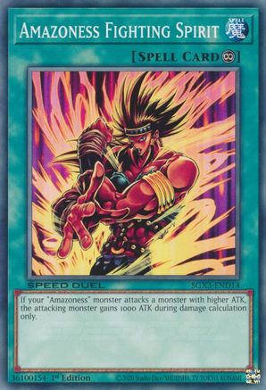 Amazoness Fighting Spirit (SGX3-END14) - Speed Duel GX: Duelists of Shadows 1st Edition