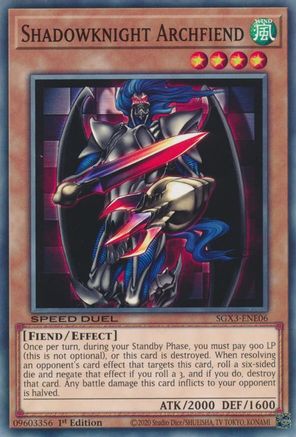 Shadowknight Archfiend (SGX3-ENE06) - Speed Duel GX: Duelists of Shadows 1st Edition