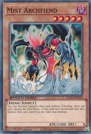 Mist Archfiend (SGX3-ENE10) - Speed Duel GX: Duelists of Shadows 1st Edition