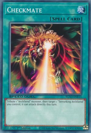 Checkmate (SGX3-ENE15) - Speed Duel GX: Duelists of Shadows 1st Edition
