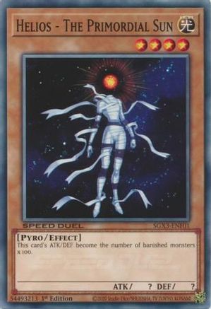 Helios - The Primordial Sun (SGX3-ENF01) - Speed Duel GX: Duelists of Shadows 1st Edition