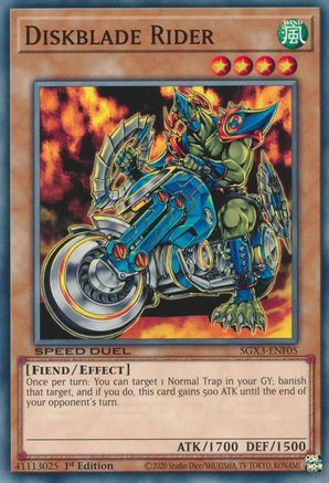 Diskblade Rider (SGX3-ENF05) - Speed Duel GX: Duelists of Shadows 1st Edition