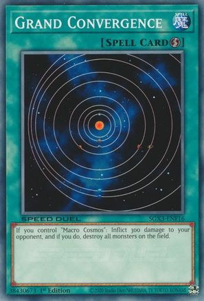 Grand Convergence (SGX3-ENF16) - Speed Duel GX: Duelists of Shadows 1st Edition