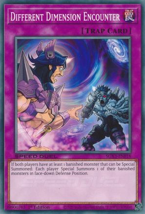 Different Dimension Encounter (SGX3-ENF18) - Speed Duel GX: Duelists of Shadows 1st Edition