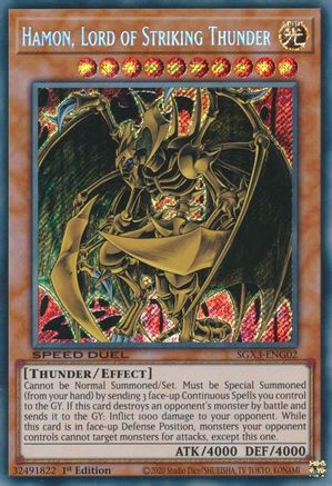 Hamon, Lord of Striking Thunder (SGX3-ENG02) - Speed Duel GX: Duelists of Shadows 1st Edition