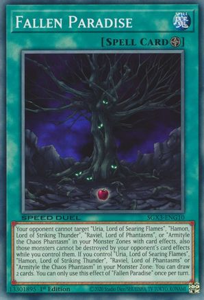 Fallen Paradise (SGX3-ENG10) - Speed Duel GX: Duelists of Shadows 1st Edition