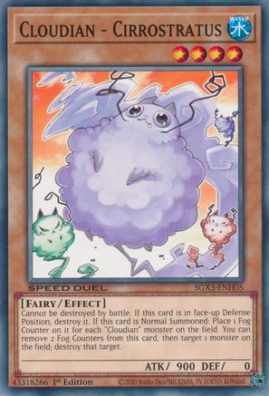 Cloudian - Cirrostratus (SGX3-ENH05) - Speed Duel GX: Duelists of Shadows 1st Edition