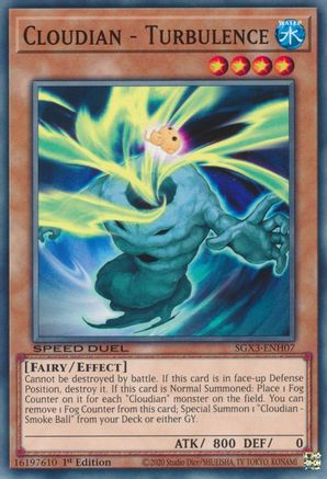 Cloudian - Turbulence (SGX3-ENH07) - Speed Duel GX: Duelists of Shadows 1st Edition