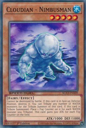 Cloudian - Nimbusman (SGX3-ENH09) - Speed Duel GX: Duelists of Shadows 1st Edition