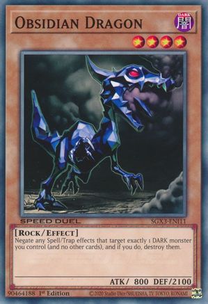 Obsidian Dragon (SGX3-ENI11) - Speed Duel GX: Duelists of Shadows 1st Edition