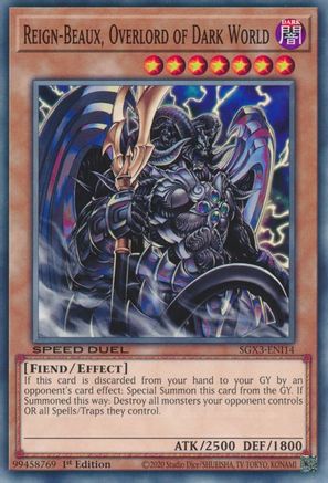 Reign-Beaux, Overlord of Dark World (SGX3-ENI14) - Speed Duel GX: Duelists of Shadows 1st Edition