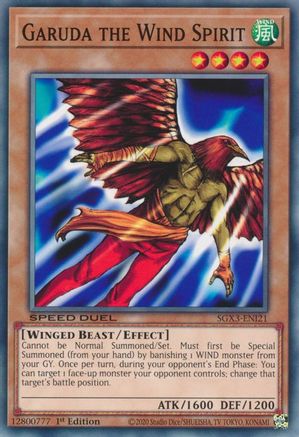 Garuda the Wind Spirit (SGX3-ENI21) - Speed Duel GX: Duelists of Shadows 1st Edition