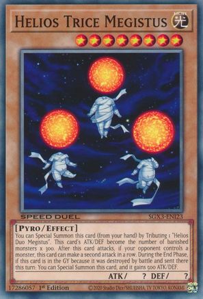 Helios Trice Megistus (SGX3-ENI23) - Speed Duel GX: Duelists of Shadows 1st Edition