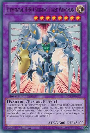 Elemental HERO Shining Flare Wingman (SGX3-ENI25) - Speed Duel GX: Duelists of Shadows 1st Edition