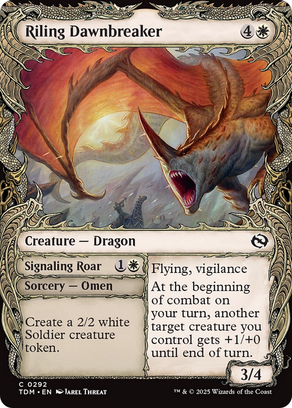 Riling Dawnbreaker (Showcase) (TDM-292) - Tarkir: Dragonstorm: (Showcase) Foil