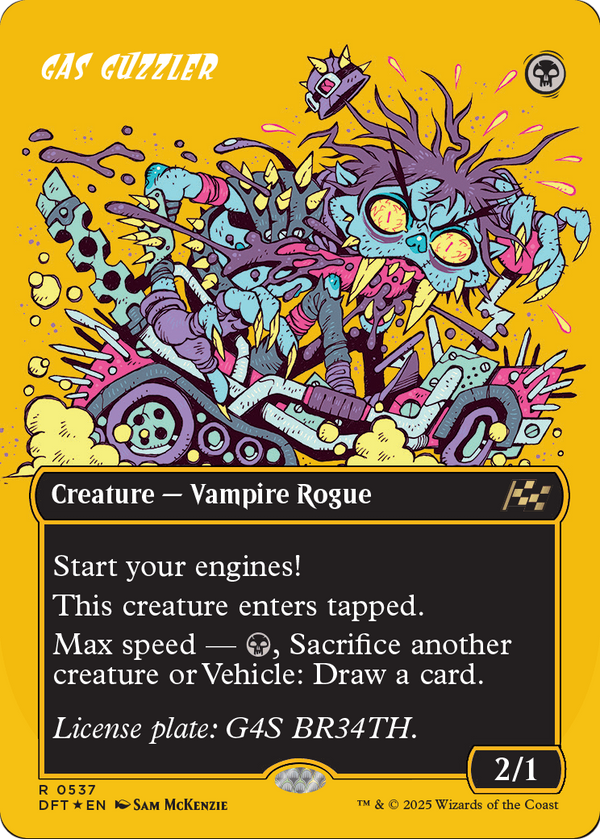 Gas Guzzler (Borderless) (First-Place Foil) (DFT-537) - Aetherdrift Foil