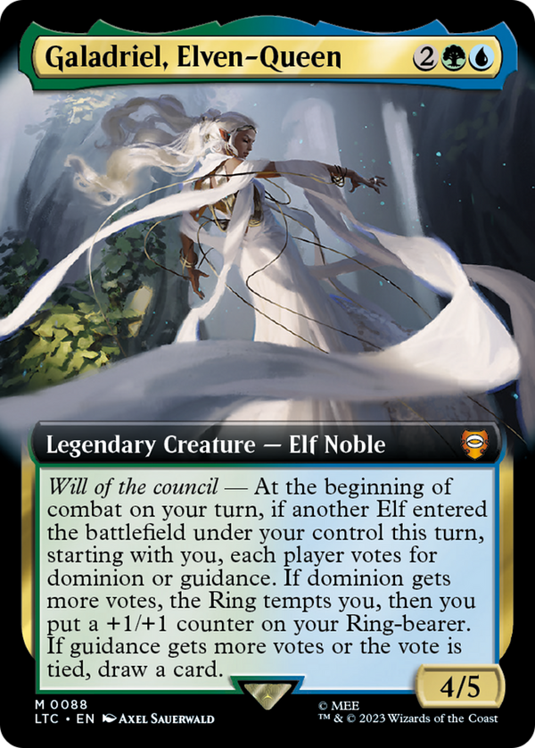 Galadriel, Elven-Queen (Extended Art) (LTC-088) - Tales of Middle-earth Commander: (Extended Art) Foil