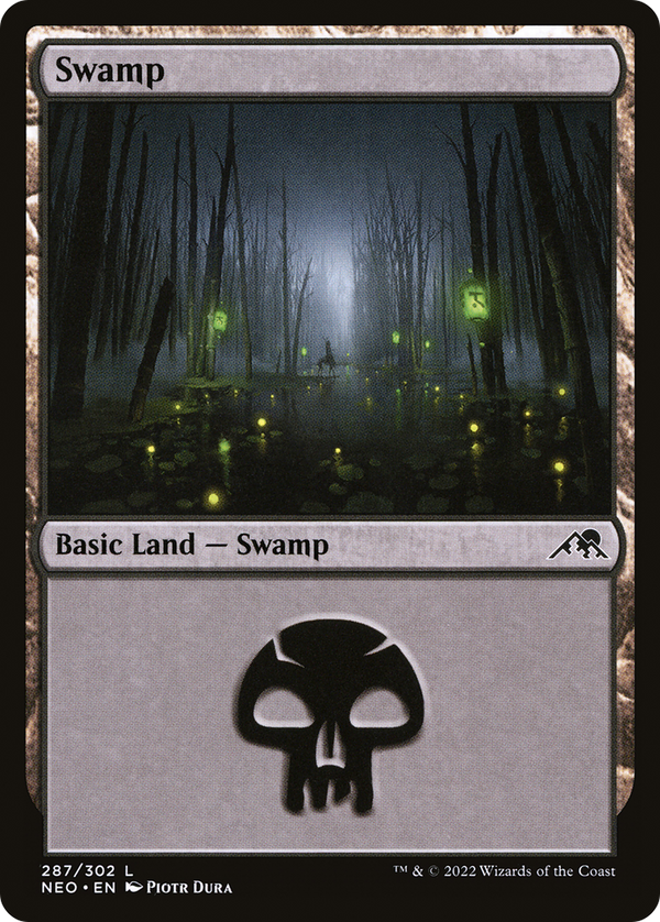 Swamp (287) (NEO-287) - Kamigawa: Neon Dynasty Foil