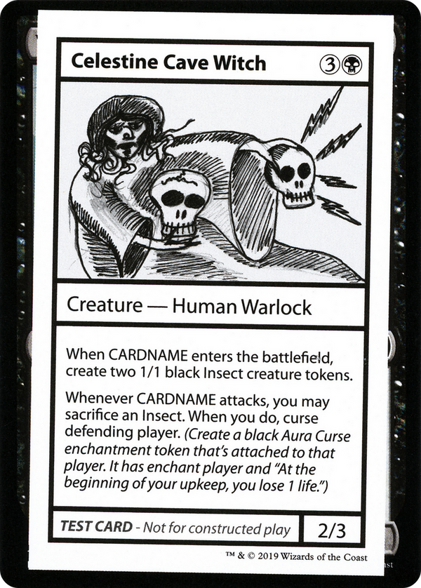Celestine Cave Witch (No PW Symbol) (CMB1-) - Mystery Booster Playtest Cards 2021
