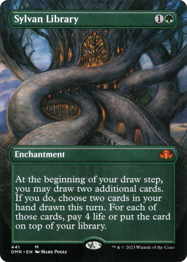 Sylvan Library (Borderless) (DMR-441) - Dominaria Remastered Foil