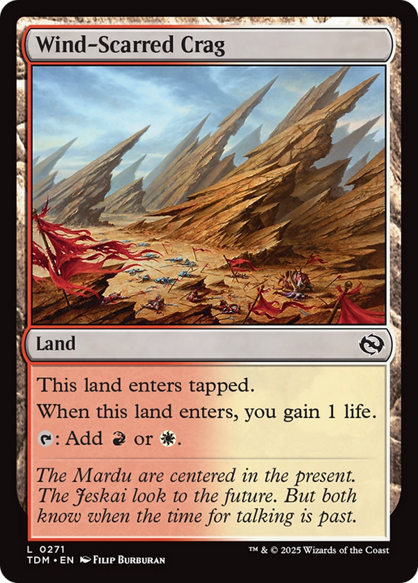 Wind-Scarred Crag (TDM-271) - Tarkir: Dragonstorm Foil