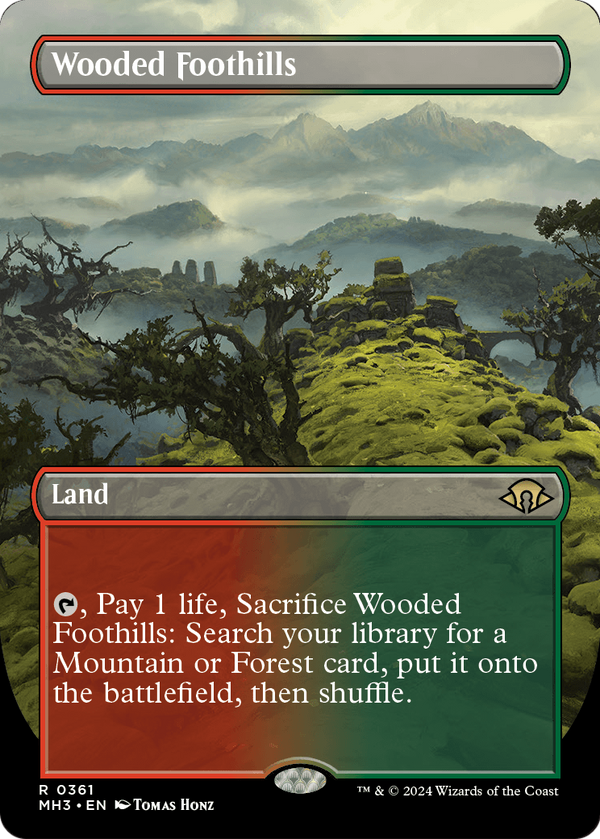 Wooded Foothills (Borderless) (MH3-361) - Modern Horizons 3