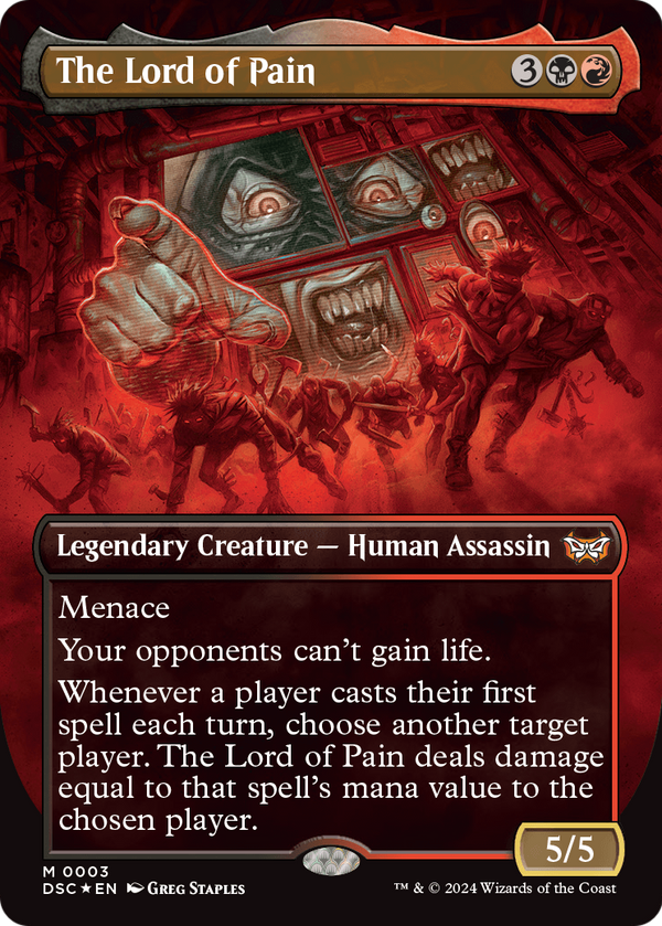 The Lord of Pain (Borderless) (DSC-003) - Duskmourn: House of Horror Commander Foil