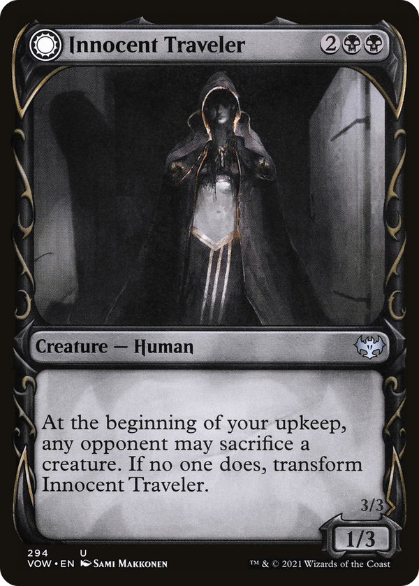 Innocent Traveler (Showcase) (VOW-294) - Innistrad: Crimson Vow: (Showcase, Double Faced Transform)