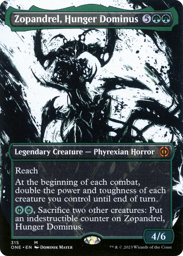Zopandrel, Hunger Dominus (Showcase) (ONE-315) - Phyrexia: All Will Be One: (Showcase) (Borderless)