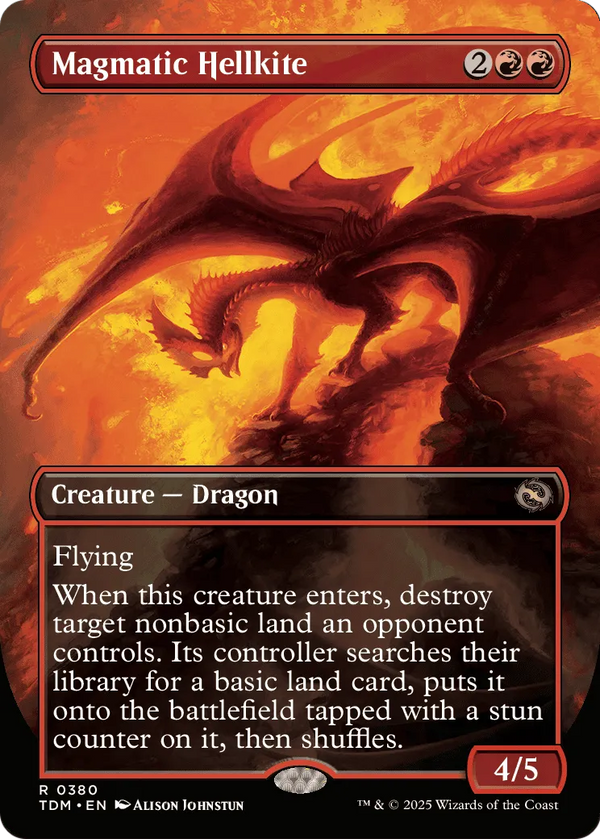Magmatic Hellkite (Borderless) (TDM-380) - Tarkir: Dragonstorm