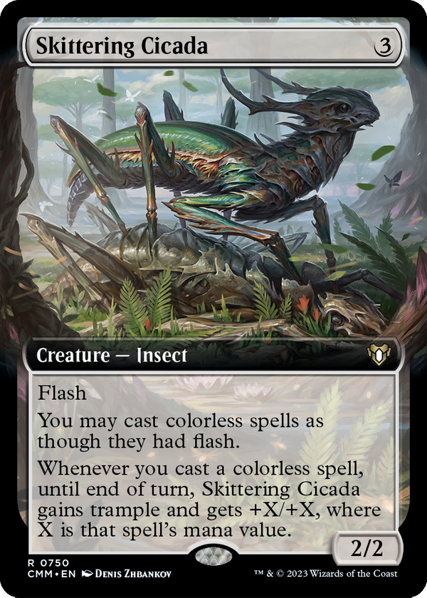 Skittering Cicada (Extended Art) (CMM-750) - Commander Masters: (Extended Art)