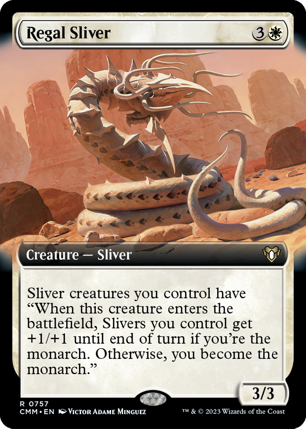 Regal Sliver (Extended Art) (CMM-757) - Commander Masters: (Extended Art) Foil